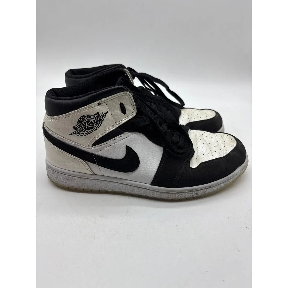 Nike Air Jordan 1 Mid Panda White‎ Black Gum DH6933-100 Mens Size 7 Sneakers